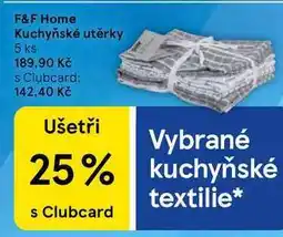 Tesco F&F Home Kuchyňské utěrky, 5 ks nabídka