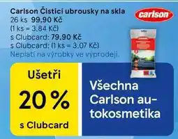 Tesco Carlson Čisticí ubrousky na skla, 26 ks nabídka