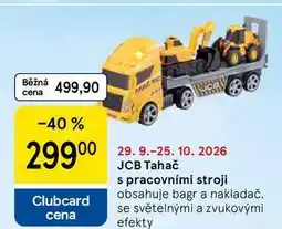 Tesco JCB Tahač s pracovními stroji, obsahuje bagr a nakladač. se světelnými a zvukovými efekty nabídka