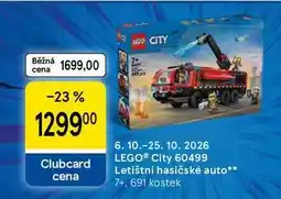 Tesco LEGO City 60499 Letištní hasičské auto, 7+, 691 kostek nabídka