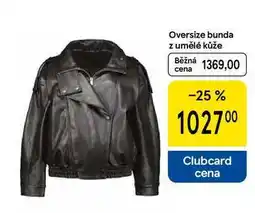 Tesco Oversize bunda z umělé kůže nabídka