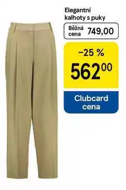Tesco Elegantní kalhoty s puky nabídka
