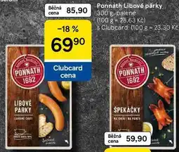 Tesco Ponnath Libové párky nabídka