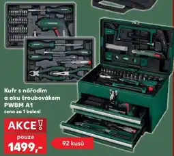 Kaufland Kufr s nářadím a aku šroubovákem PWBM A1 nabídka