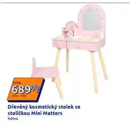Action Dřevěný kosmetický stolek se stoličkou Mini Matters nabídka