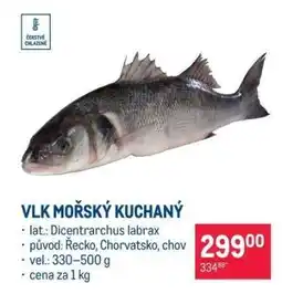 Makro Vlk mořský kuchaný nabídka