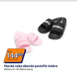Action Pánské nebo dámské pantofle Umbro nabídka