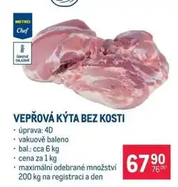 Makro Vepřová kýta bez kosti nabídka