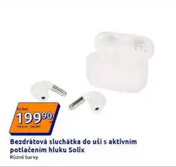 Action Bezdrátová sluchátka do uší s aktivním potlačením hluku Solix nabídka