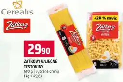 Terno Zátkovy vaječné těstoviny nabídka