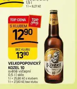 Flop VELKOPOPOVICKÝ KOZEL 10 světlé výčepní nabídka