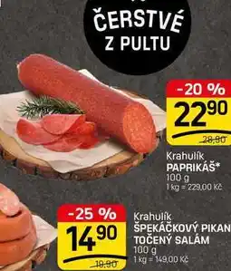 Flop ŠPEKÁČKOVÝ PIKANTNÍ TOČENÝ SALÁM nabídka