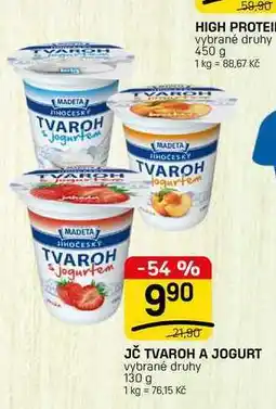 Flop JČ TVAROH A JOGURT vybrané druhy nabídka