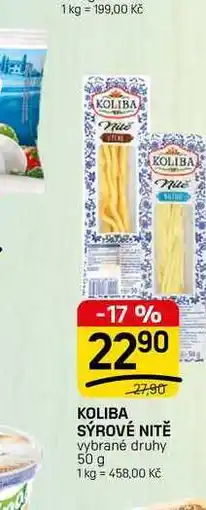 Flop KOLIBA SÝROVÉ NITĚ vybrané druhy nabídka