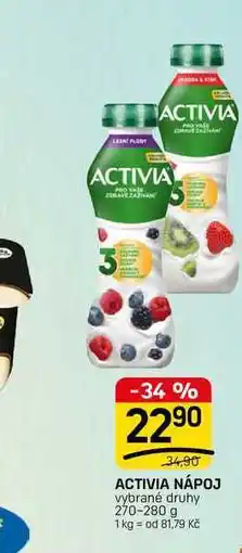Flop ACTIVIA NÁPOJ vybrané druhy nabídka