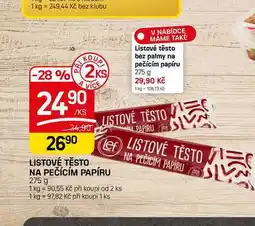 Flop LISTOVÉ TĚSTO NA PEČÍCÍM PAPÍRU nabídka