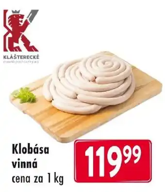 Kláštereccké vinná klobása