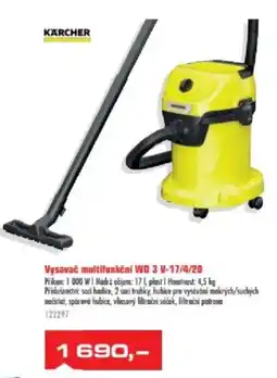 Uni Hobby Karcher vysavač multifunkční wd 3 v-17/4/20 nabídka