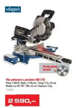 Uni Hobby Scheppach pila pokosová s potahem HM 216 nabídka