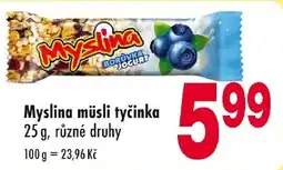 Qanto Myslina müsli tyčinka nabídka