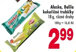 Qanto Alaska, Balila kukuričné trubičky nabídka