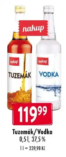 Qanto nakup Tuzemák/Vodka nabídka