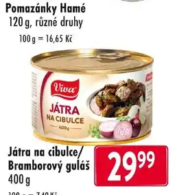 Qanto Viva játra na cibulce nabídka
