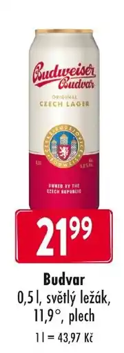 Qanto Budvar světlý ležák nabídka