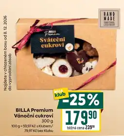 Billa Billa premium vánoční cukrovi nabídka