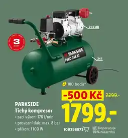 Lidl Parkside Tichý kompresor nabídka