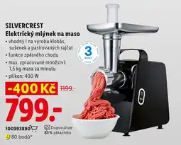 Lidl Silvercrest elektrický mlýnek na maso nabídka