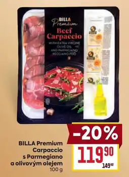 Billa Billapremium carpaccio s parmegiano a olivovym olejem nabídka