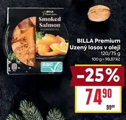 Billa Billla Premium Uzený losos v oleji nabídka