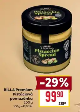 Billa Billa premium pistaciová pomazánka nabídka