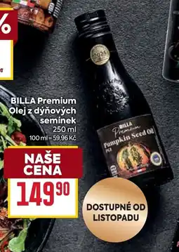 Billa Billa premium olej z dýňových semínek nabídka