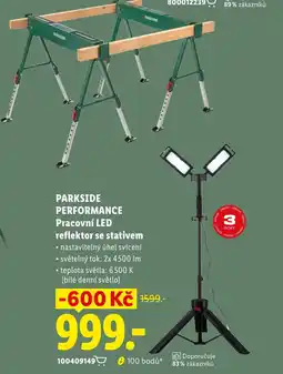Lidl Parkside pracovní led reflektor se stativem nabídka