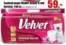 EVA Velvet toaletní papír nabídka