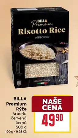 Billa Billapremium rýže arborio červená černá nabídka
