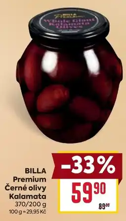 Billa BillA Premium Černé olivy Kalamata nabídka