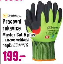 Hornbach Gebol pracovní rukavice master cut 5 plus nabídka