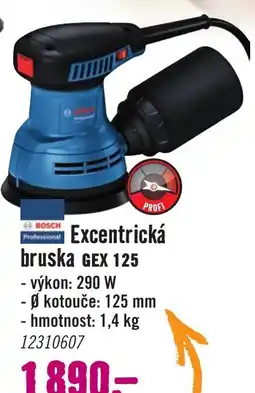 Hornbach Bosch excentrická bruska gex 125 nabídka