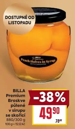 Billa BillA broskve půlené v sirupu se skořicí nabídka