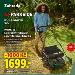Lidl Parkside elektrický vertikutátor a provzdušňovač trávníku nabídka