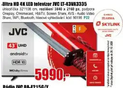 EVA Jvc ultra hd 4k led televizor lt-43va3335 nabídka