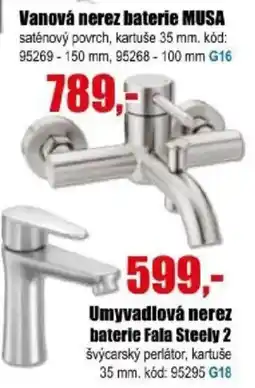 EVA MUSA vanová nerez baterie nabídka