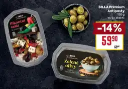 Billa Billa premium antipasty nabídka