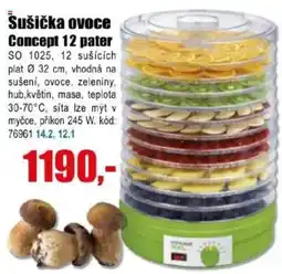 EVA Concept sušička ovoce 12 pater nabídka