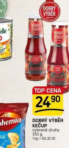 Flop DOBRÝ VÝBĚR KEČUP vybrané druhy nabídka