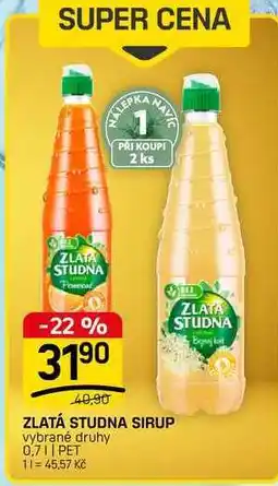 Flop ZLATÁ STUDNA SIRUP vybrané druhy 0.71| PET nabídka