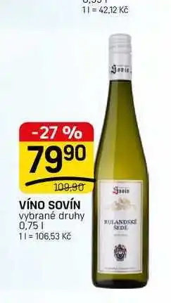 Flop VÍNO SOVÍN vybrané druhy nabídka